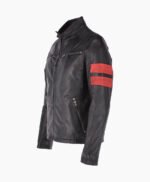 Men's Leather Biker Jacket Black Gilbert