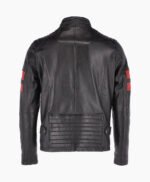 Men's Leather Biker Jacket Black Gilbert