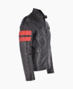 Men's Leather Biker Jacket Black Gilbert