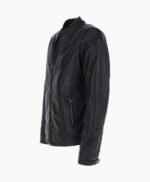 Men's Leather Biker Jacket Black Moreno