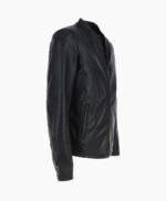 Men's Leather Biker Jacket Black Moreno