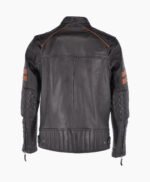 Men's Leather Biker Jacket Black Norfolk