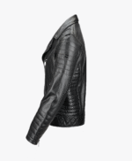 Men's Leather Biker Jacket Black Olympia