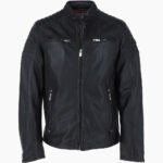 Men's Leather Biker Jacket Black Oxnard