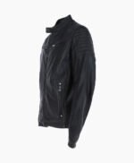 Men's Leather Biker Jacket Black Oxnard