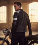 Vogue Jacket Men's Leather Biker Jacket Black Richmond