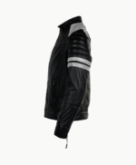 Men's Leather Biker Jacket Black Richmond