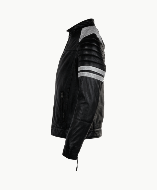 Leather Biker Jacket Black Richmond