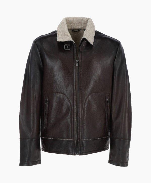 Men's Leather Jacket Brown Elgin