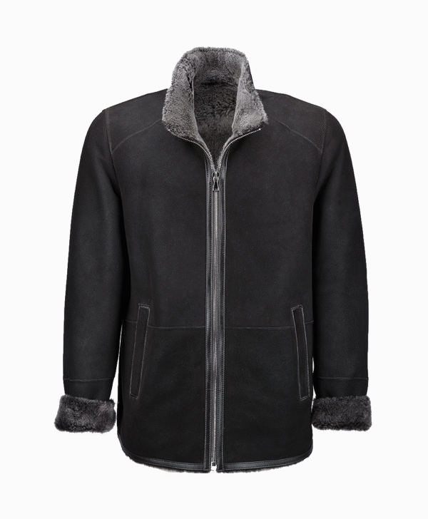Men's Sheepskin Jacket Black Oak