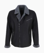 Men's Sheepskin Pilot Jacket Black Vancouver