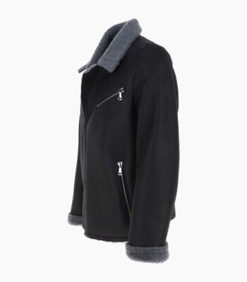 Men's Sheepskin Pilot Jacket Black Vancouver