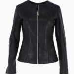 Women's Leather Jacket Black Cordova