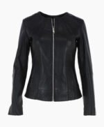 Women's Leather Jacket Black Cordova