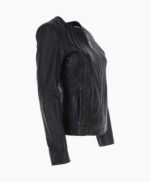 Women's Leather Jacket Black Cordova