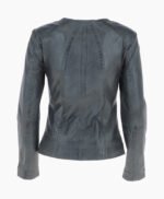 Women's Leather Jacket Grey Cordova