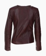 Women's Leather Jacket Maroon Cordova