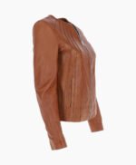 Women's Leather Jacket Tan Cordova