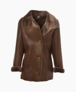 Women's Sheepskin Coat Chocolate Searcy