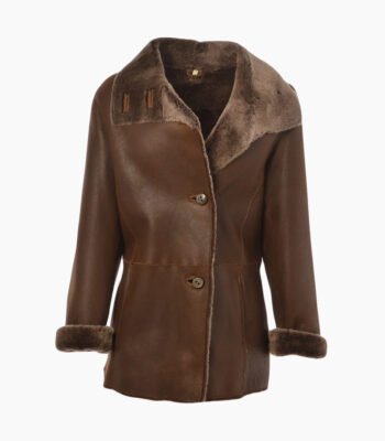 Women's Sheepskin Coat Chocolate Searcy