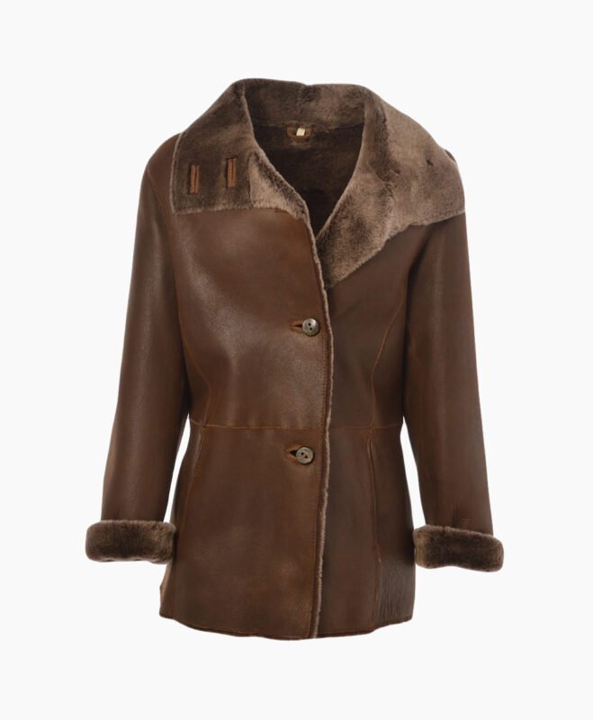 Women's Sheepskin Coat Chocolate Searcy