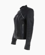 Women's Leather Biker Jacket Black Arcadia