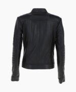 Women's Leather Biker Jacket Black Arcadia