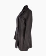 Women's Leather Coat Black Barstow