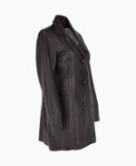 Women's Leather Coat Black Barstow