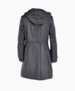 Women's Leather Coat Black Belmont