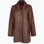Women's Leather Coat Brown Barstow