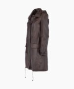 Women's Leather Coat Brown Belmont