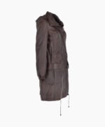 Women's Leather Coat Brown Belmont