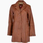 Women's Leather Coat Tan Barstow