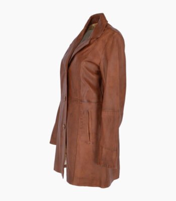 Women's Leather Coat Tan Barstow