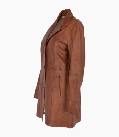 Women's Leather Coat Tan Barstow