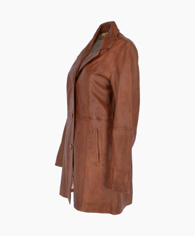 Women's Leather Coat Tan Barstow