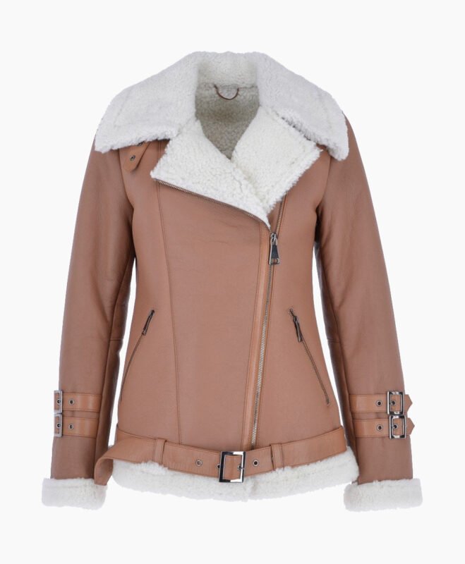 Women's Sheepskin Pilot Jacket Biscuit Chico