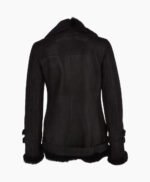 Women's Sheepskin Pilot Jacket Black Chico