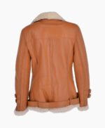 Women's Sheepskin Pilot Jacket Tan Chico