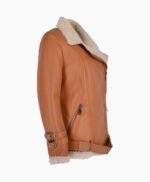 Women's Sheepskin Pilot Jacket Tan Chico
