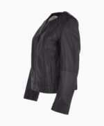 Women's Leather Jacket Black Carmel