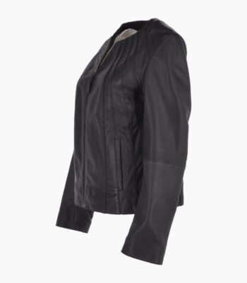 Women's Leather Jacket Black Carmel