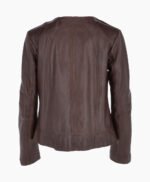 Women's Leather Jacket Brown Carmel