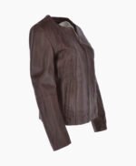 Women's Leather Jacket Brown Carmel