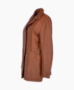 Women's Leather Coat Tan Novato