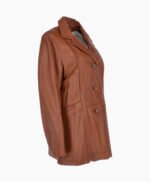 Women's Leather Coat Tan Novato
