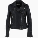 Women's Leather Jacket Black Hayward