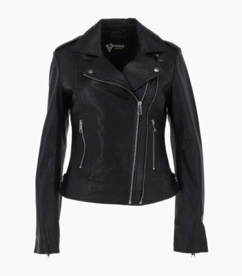 Women's Leather Jacket Black Hayward
