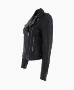 Women's Leather Jacket Black Hayward